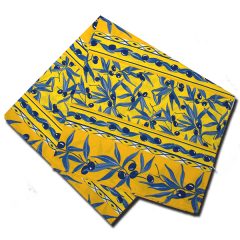 Napkins Olive Blue and Yellow