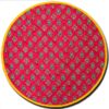 Placemat Manosque Round Red and Yellow (Backside)