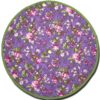 Placemat royal Pink and Green Round Back Side