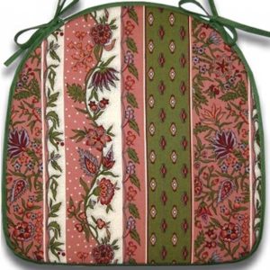 Chair Pad Manosque Pink & Green