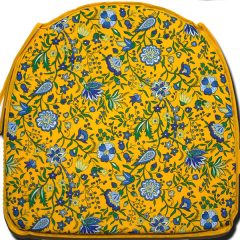 Chair Pad Yvette Yellow Dome Shape