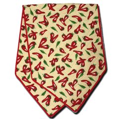 Chili Pepper Off White Table Runner