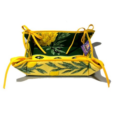 Uzes Bread Basket Green and Yellow