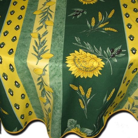 Table cloth Uzes Green and Yellow