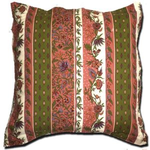 Pillow Case Manosque Pink and Green Extra Large