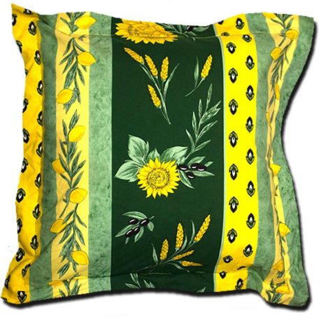 Pillow Case Uzes Green and Yellow Extra Large