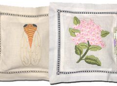 Lavender Pillow Sachets Embroidered