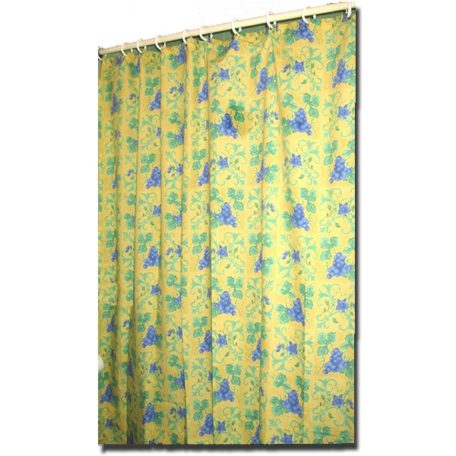 Shower Curtain Raisin Yellow and Blue