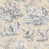 Fabric by the Yard Toile de Jouy Off White Extra Large Fabric by the Yard Toile de Jouy Off White Extra Large