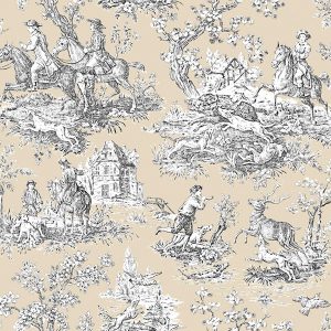 Fabric by the Yard Toile de Jouy Off White Extra Large Fabric by the Yard Toile de Jouy Off White Extra Large